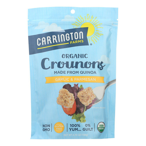 Carrington Farms Organic Crounons Garlic & Parmesan - Case Of 6 - 4.75 Oz
