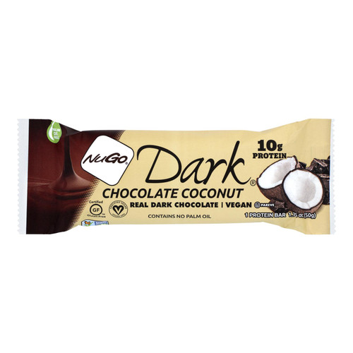 Nugo Nutrition Bar - Nugo Dark - Chocolate Coconut - 1.76 Oz - 1 Case