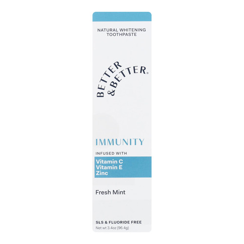 Better & Better - Toothpaste Immunity Fresh Mint - 1 Each-3.4 Fluid Ounces