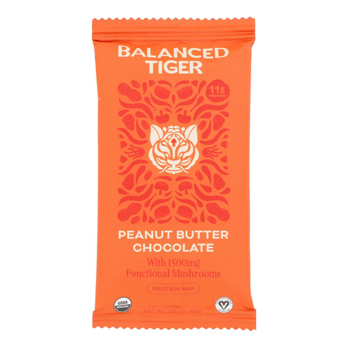 Balanced Tiger - Protein Bar Peanut Butter Chocolate - Case Of 12 - 1.55 Ounces