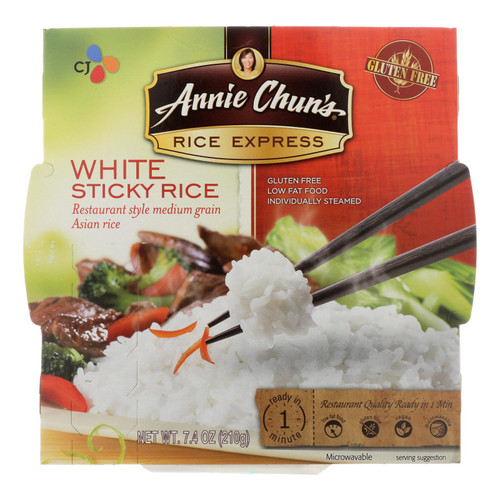 Annie Chun's Rice Express White Sticky Rice - Case Of 6 - 7.4 Oz.