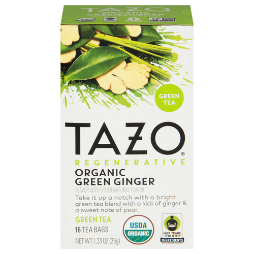 Tazo Tea - Herbal Tea Organic Green Ginger - Case Of 6-16 Bags