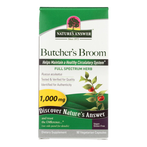 Nature's Answer - Butcher's Broom Root - 90 Vegetarian Capsules