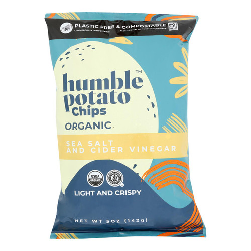Humble Potato Chips - Chips Pot Sea Salt Cdrvngr - Case Of 12-5 Oz