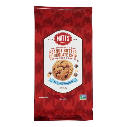 Matt's Cookies - Cookies Peanut Butter Chocolate Chip - Case Of 6-10.5 Oz