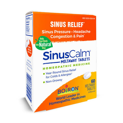 Boiron SinusCalm Non-Drowsy Unflavored Meltaway Tablets - 60 Tab