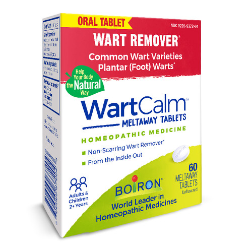 Boiron WartCalm Painless Wart Removal Meltaway Tablets - 60 Tab