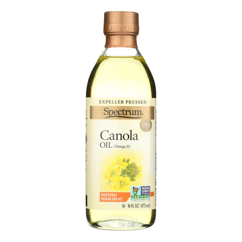 Spectrum Naturals Refined Canola Oil - Case Of 12 - 16 Fl Oz.