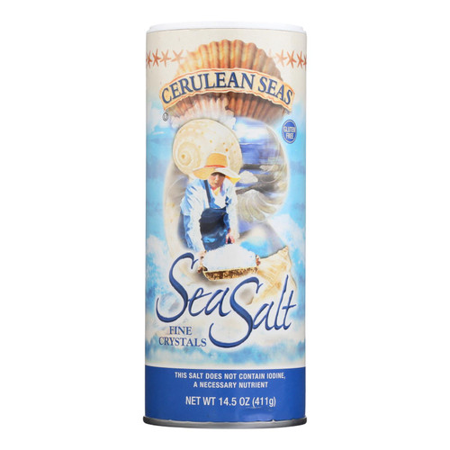 Cerulean Seas Sea Salt - Fine - Case Of 12 - 14.5 Oz