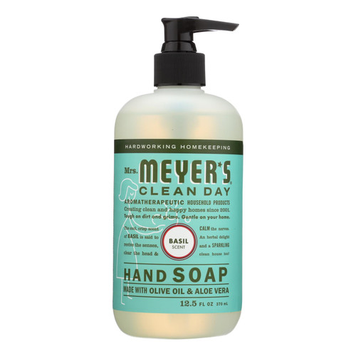 Mrs. Meyer's Clean Day - Liquid Hand Soap - Basil - Case Of 6 - 12.5 Oz