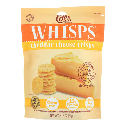 Cello Cheddar Cheese Whisps  - Case Of 12 - 2.12 Oz