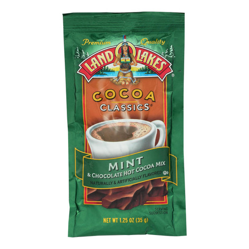 Land O Lakes Cocoa Classic Mix - Mint And Chocolate - 1.25 Oz - Case Of 12