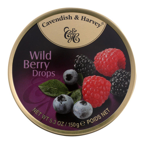 Cavendish And Harvey Fruit Drops Tin - Wild Berry - 5.3 Oz - Case Of 12