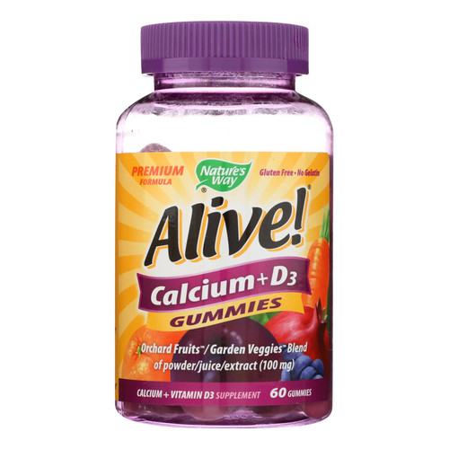 Nature's Way - Alive! Calcium Plus D3 Gummies - 60 Gummies