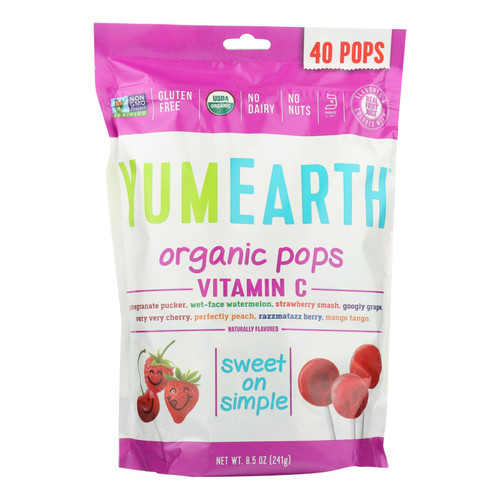 Yumearth Organic Pops - Case Of 12 - 8.5 Oz