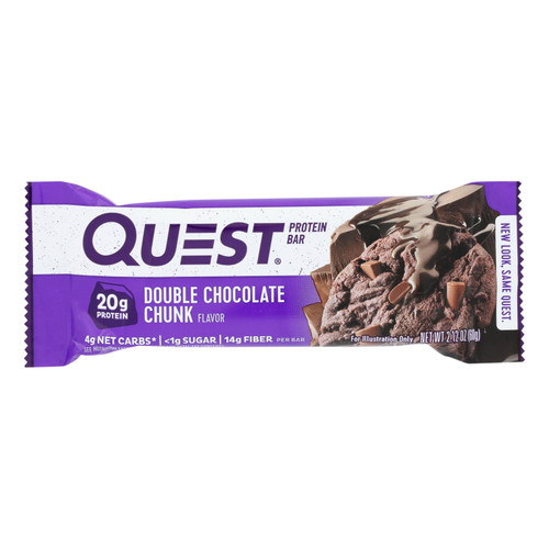 Quest Bar - Double Chocolate Chunk - 2.12 Oz - Case Of 12