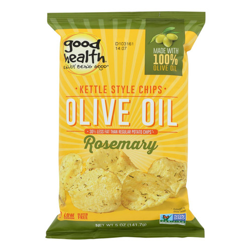 Good Health Kettle Chips - Olive Oil Rosemary - Case Of 12 - 5 Oz.