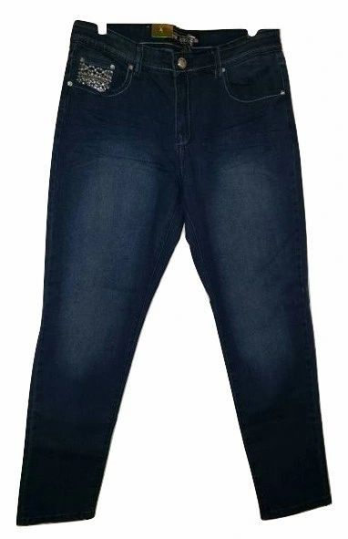 Diamond Stud Fade Blue Jeans