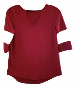 Burgundy Cut Out Top