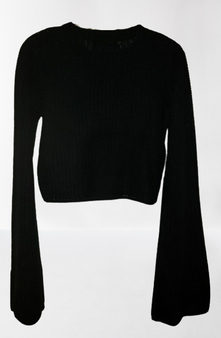 Black Pep Hem Sweater