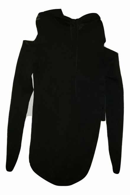 Black Cold Shoulder Hoodie