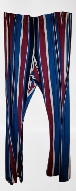 Berry Teal Stripe Flares