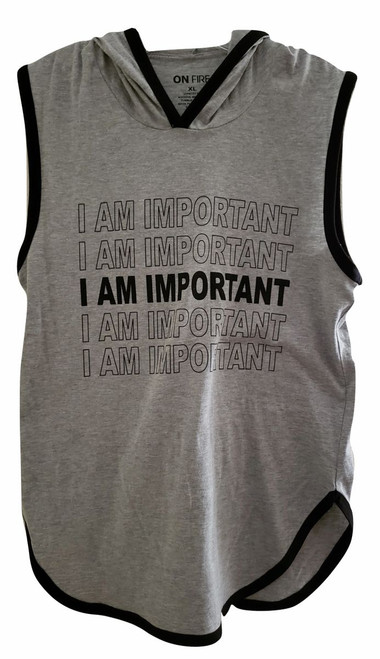 Gray I am Important Hoodie