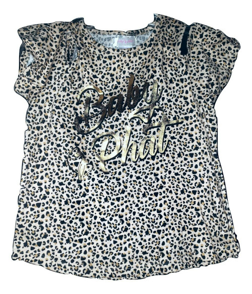 Baby Phat Cheeta Print Over Shoulder Shirt