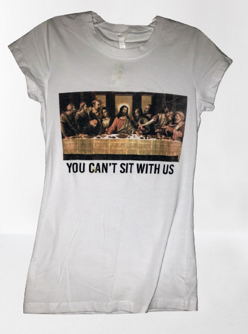 White Last Supper Can’t Sit Tee