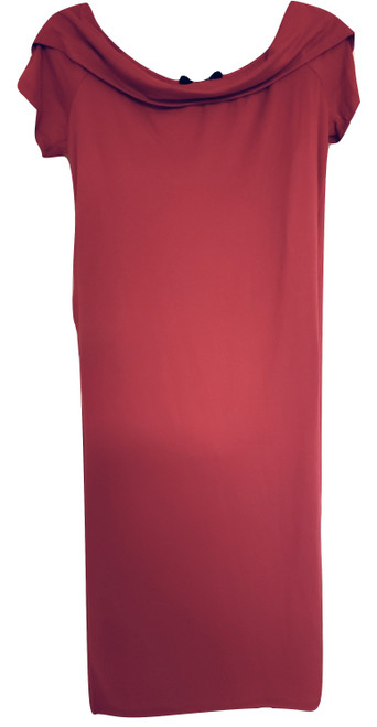 Red Over Shoulder Ruffle Hilo