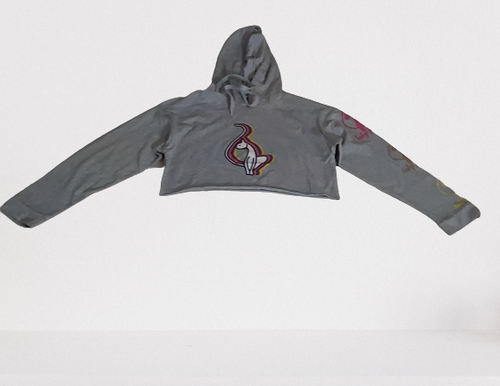 Baby Phat Gray Pink Crop Hood