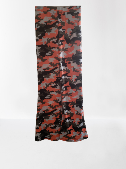 Orange Camo Side Slit