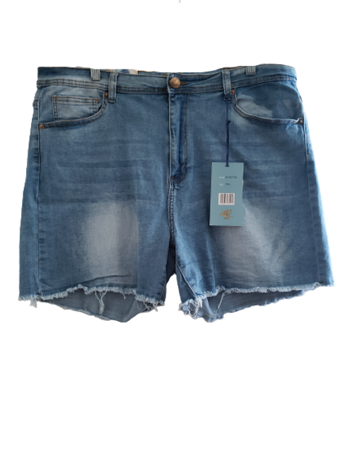 Lite Blue Jeans Fray Cuff