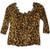 Cheetah Short Sleeve Scoop Top