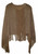 Beige Lace Up Arm Shim Poncho