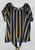 Dark Blue Yellow Stripe Blouse