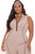 Beige Black Rib Zip Jump Suit