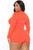 Orange Cut Out Rib Jump Suit