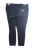 Dark Blue Layer Destruct Fray Hem Jeans