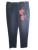 Dark Blue Flower Skinny