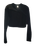 Black Mesh Part Active Crop