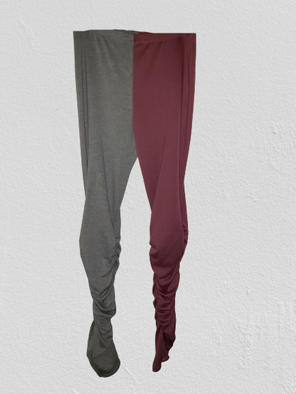 Wine Gray Rouch Pants