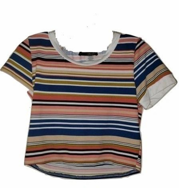 Blue Stripe Crop