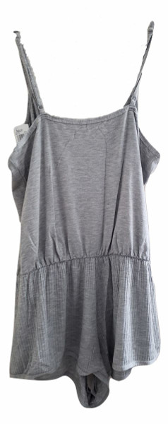 Gray Sleeveless Strap Jumper