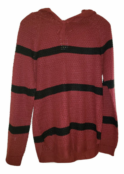 Burgundy LS Sweater Hoodie