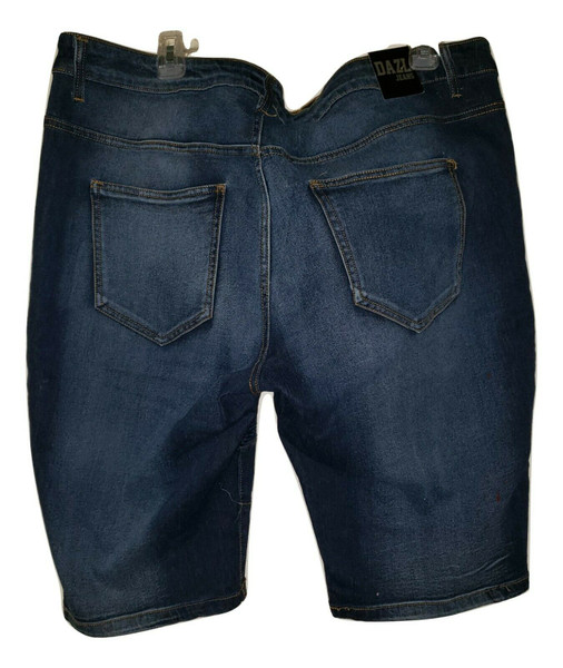 Dark Blue Paint Rib Capri Short