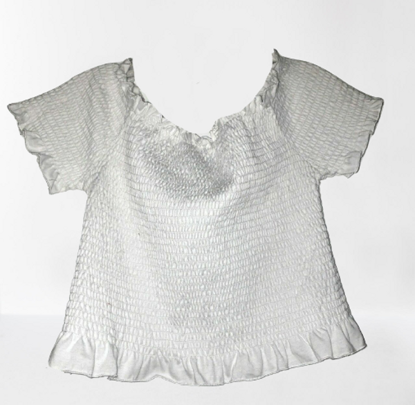 White Smock Shoulder Top