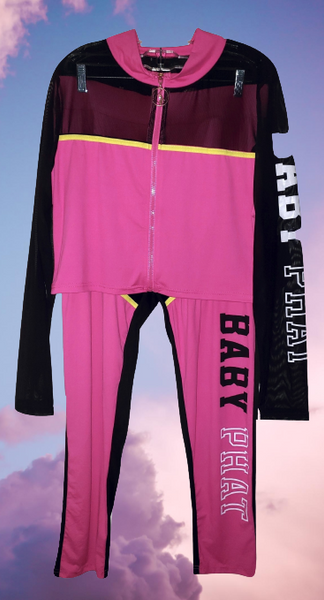 Baby Phat Pink Black Mesh Set