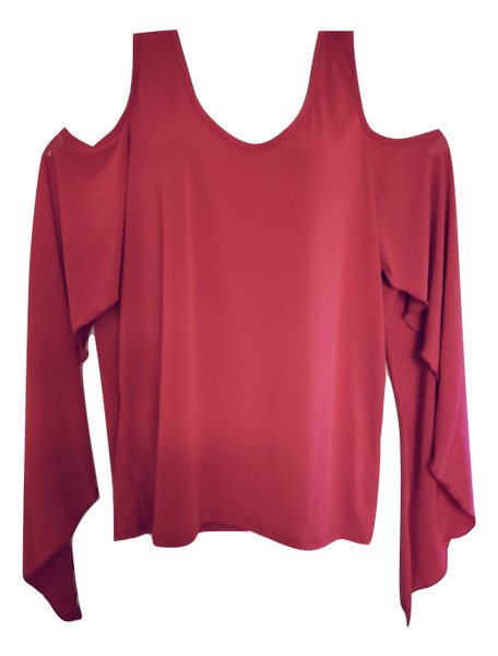 Red Cold Shoulder Bell