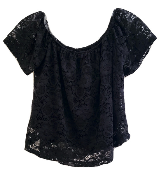 Black Lace Crop